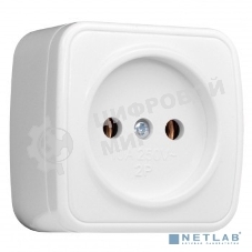 Розетка 1-местная ОП 16А с заземлением белая EKF Basic Минск