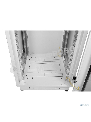 Шкаф коммутационный ЦМО ШТК-М-42.6.8-4ААА 42U 600x820 мм пер. дв. перфор. задн. дв. стал. лист 2 бок. пан. направл. под закл. гайки 550 кг серый