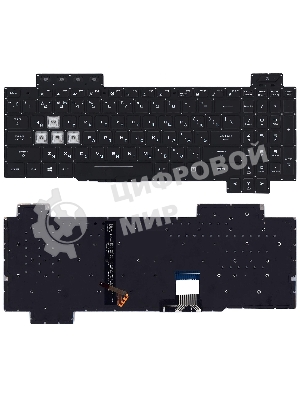 Клавиатура для ноутбука Asus ROG GL704 GL704GM черная c подсветкой