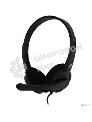 Гарнитура Oklick HS-M600 чёрный, проводная, 3.5 мм