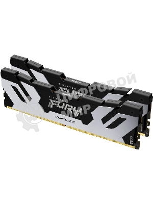 Оперативная память Kingston Fury Renegade, DDR5, 96Gb (2x48GB), 6000MHz, CL32, DIMM, с радиаторами, серебристый/черный