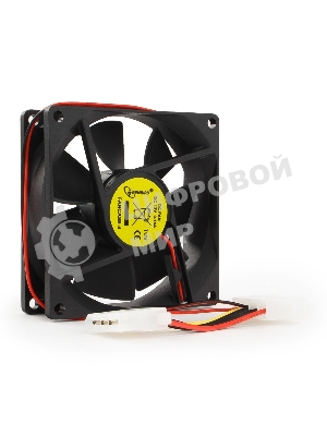 Вентилятор для корпуса Gembird черный, 80 мм, 2600 об/мин, 27 дБ, 4 pin