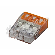 Клемма 3х(0.5-2.5мм) 3-х проводн. для распред. короб. (без п) WAGO 2273-203