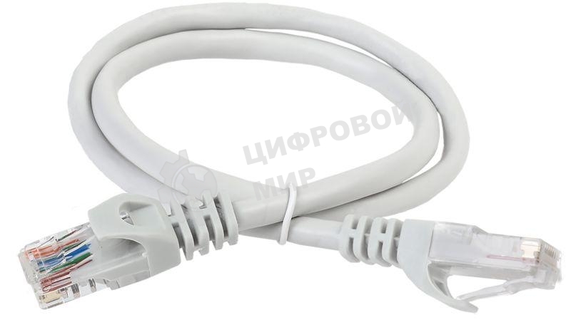 Коммутационный шнур (патч-корд) ITK PC01-C5EUL-05M, кат.5Е UTP, LSZH, 0,5м, серый