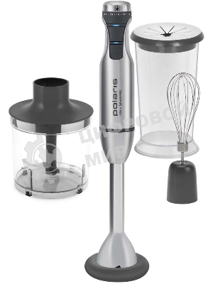 Блендер погружной Polaris PHB1591L Silent 1500 Вт, погружной, серебристый/черный