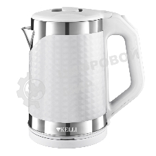 Чайник электрический Kelli KL-1372W 1.8 л, нержавейка+пластик, белый (12)