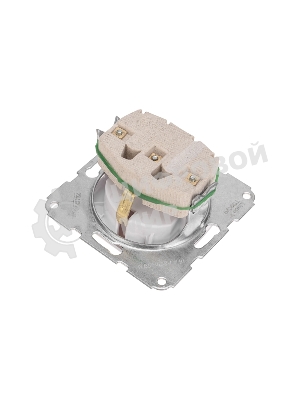 Розетка Kranz 1-ая керамика DEA с/з с крышкой с/у 16А мех. белый