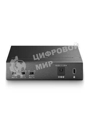 Коммутатор TP-Link SMB TL-SF1005P 5-портовый 10/100 Мбит/с настольный коммутатор с 4 портами PoE