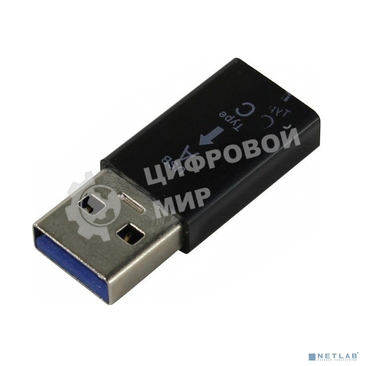Сетевое зарядное устройство KS-is KS-379 USB Type C Female в USB 3.0 черный