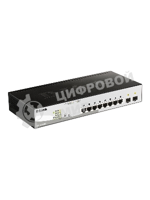 Коммутатор настраиваемый L2 PoE-коммутатор, 8x1000Base-T PoE, 2х1000Base-X SFP, PoE-бюджет 65 Вт, упрощенный интерфейс CLI