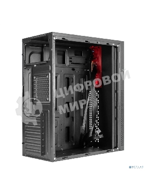 Компьютерный корпус Miditower ExeGate AA-443 (ATX, без БП, 2хUSB+HD Audio, черный)