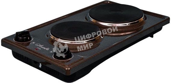 Плита настольная электрическая Лысьва ЭПБ 22 коричневый/рябчик эмаль (настольная)