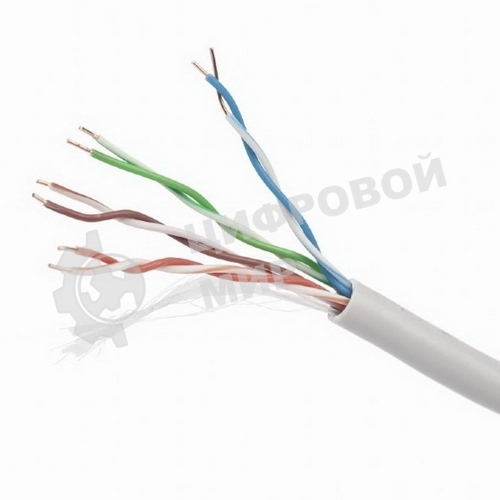 Кабель Cablexpert, UTP5e, 4 пары, 0.51 мм, медь, однож., 305 м, Fluke Test, серый