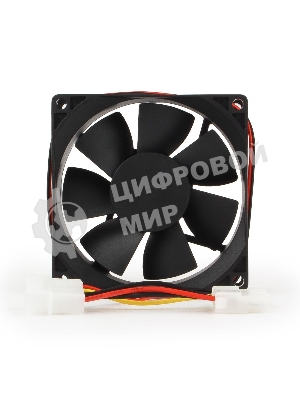 Вентилятор для корпуса Gembird черный, 80 мм, 2600 об/мин, 27 дБ, 4 pin