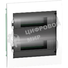 Бокс СП EASY9 встраив. с прозрачной дверью 2ряда 24мод. SchE