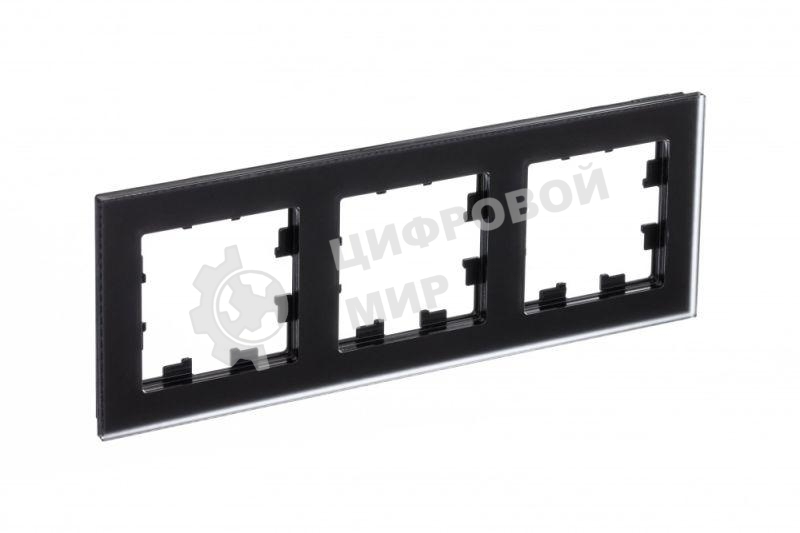 Рамка 3-м AtlasDesign Nature мат. стекло черный SchE ATN331003