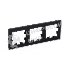 Рамка 3-м AtlasDesign Nature мат. стекло черный SchE ATN331003