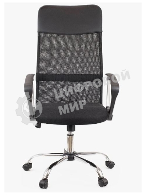 Кресло офисное Everprof Ultra T черный (Акриловая сетка, ткань, хром, ролики, ТопГан)