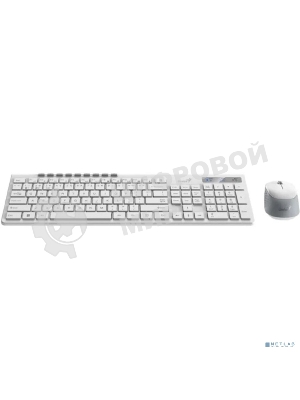 Комплект клавиатура+мышь Genius SlimStar 8230 беспроводной, USB + Bluetooth, 1000 DPI, белый