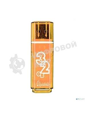 Флешка USB Smartbuy Glossy series orange (SB32 GbGS-Or), 16Gb, USB 2.0, R/W 25/15, оранжевый