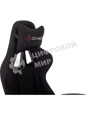 Кресло Zombie Shadow черный, экокожа, 120 кг, механизм качания, подставка для ног