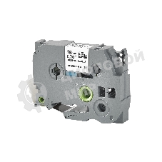 Кассета с лентой S'OK by Sakura Printing TZEFX241 для Brother, черный на белом, 18мм/8м, наклейка