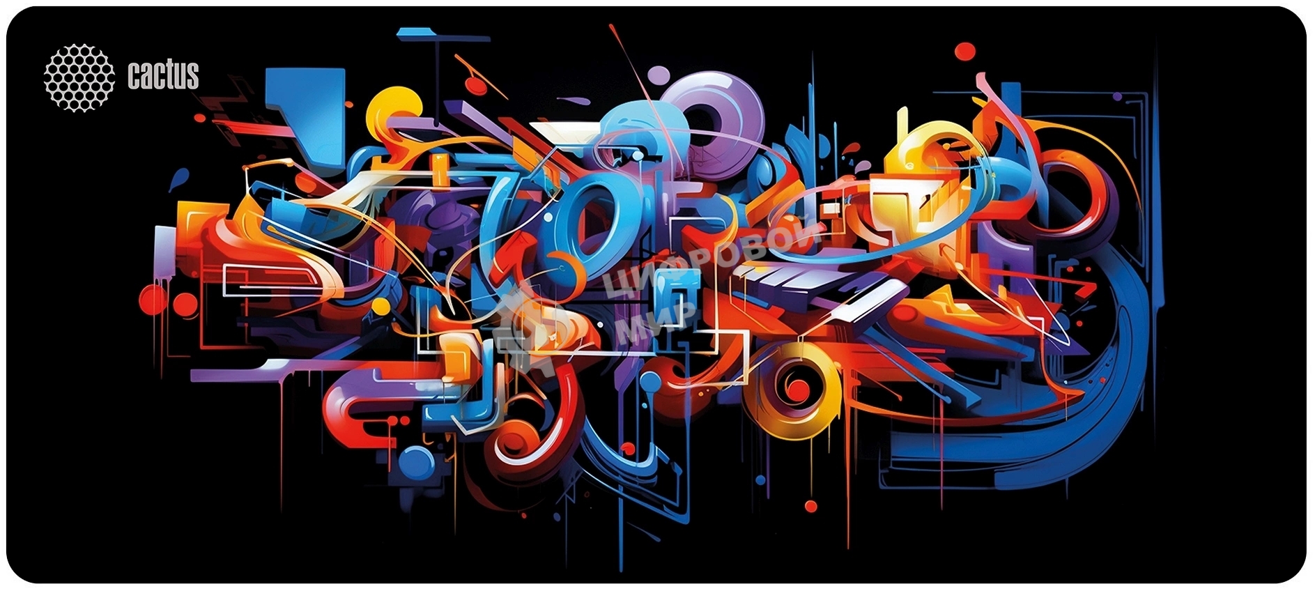 Коврик для мыши Cactus Graffiti 900x400x2мм (CS-MP-PRO10ХXL)