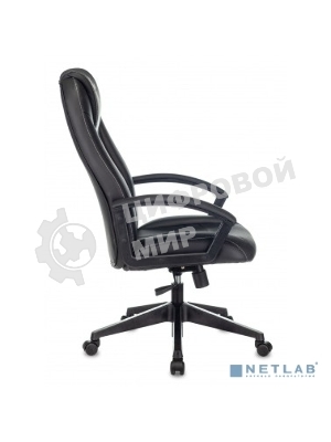 Кресло игровое Zombie 8 черный, искусственная кожа, крестовина пластик