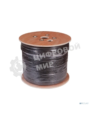 Кабель витая пара Rexant U/UTP, cat.5e, PE, 10PR, 24AWG, OUTDOOR, SOLID, черный, 305м