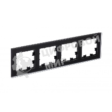 Рамка 4-м AtlasDesign Nature мат. стекло черный SchE ATN331004