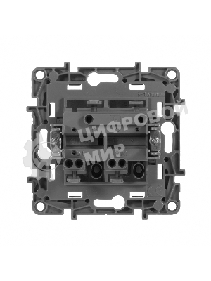 Выключатель двухклавишный, автоматические клеммы, Etika, 10AX, 250В~, антрацит Выключатель двухклавишный, автоматические клеммы, Etika, 10AX, 250В~, антрацит
