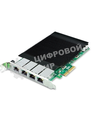 Сетевой адаптер PLANET 4-Port 10/100/1000T 802.3at PoE+ PCI Express Server Adapter (120W PoE budget, PCIe x4, -10 to 60 C, Intel Ethernet Controller)