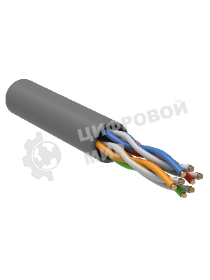 Кабель IEK витая пара U/UTP категории 5E 4 пары PVC 1м сер. GENERICA (305м)