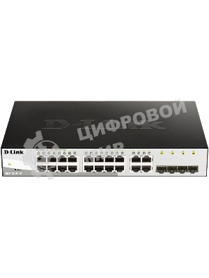 Коммутатор настраиваемый L2 коммутатор, 16х1000Base-T, 4хCombo 1000Base-T/SFP, упрощенный интерфейс CLI