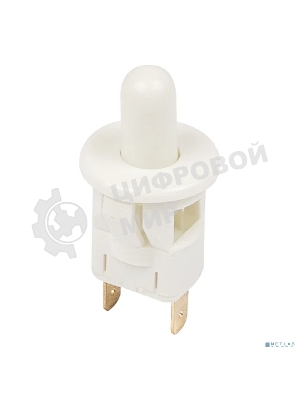 Выключатель-кнопка Rexant 250V 2.5А (2с) ON-(OFF) Б/Фикс белый (мебельная)