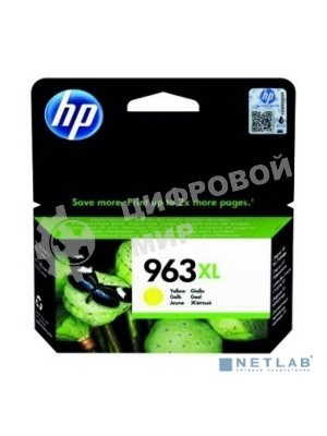 Картридж струйный HP 963XL 3JA29AE желтый увеличенной емкости (1600 стр) для HP OfficeJet Pro 9010, 9013, 9020, 9023