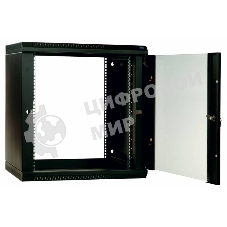 Шкаф настенный ЦМО ШРН-Э-18.500 18U 600x520мм пер.дв.стекл несъемные бок.пан. серый
