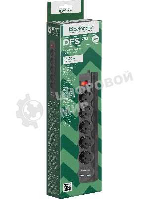 Сетевой фильтр Defender 3M DFS 753 5OUTL.