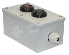 Пост кнопочный ПКУ-15-21.121-54 У2 (1хВК30-10-11110-54 (1з+1р) черный + 1хВК30-10-11110-54 (1з+1р) красн. + PG-19) пост управления Электротехник ET054487