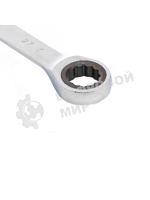 Ключ комбинированный трещоточный Matrix, 27 мм, CrV зеркальный хром