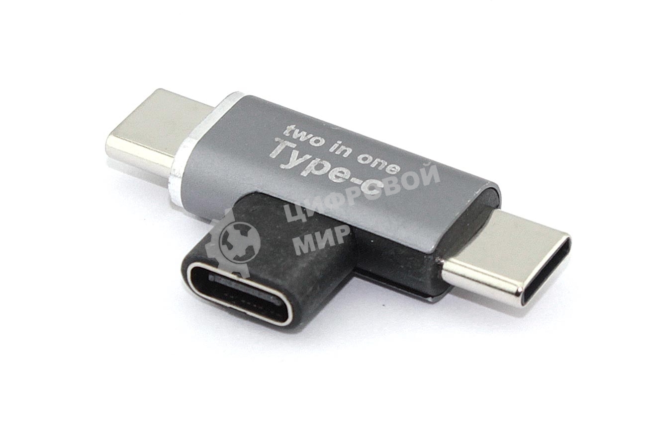 Переходник Type-C мама на 2 папа