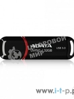 Флешка USB ADATA UV150 (AUV150-32G-RBK), 32Gb, USB 3.0, R/W 100/30, черный