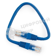Патч-корд медный UTP Cablexpert PP10-0.25M/B cat.5e, 0.25 м, литой, многожильный, синий