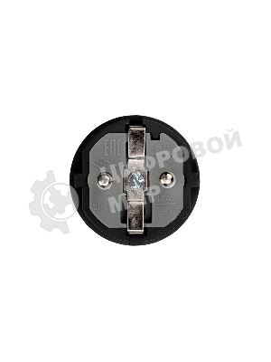 Вилка Rexant прямая влагозащищенная, с/з, 16 А, IP44 каучук