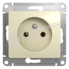 Механизм розетки 1-м СП Glossa 16А IP20 без заземл. беж. SchE GSL000241