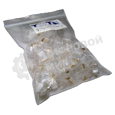 Коннектор LANMASTER RJ45 UTP 8P8C, универсальный, cat.6, 100 шт.
