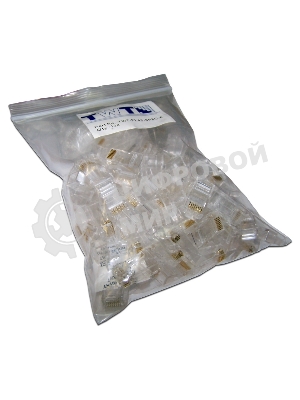 Коннектор LANMASTER RJ45 UTP 8P8C, универсальный, cat.6, 100 шт.