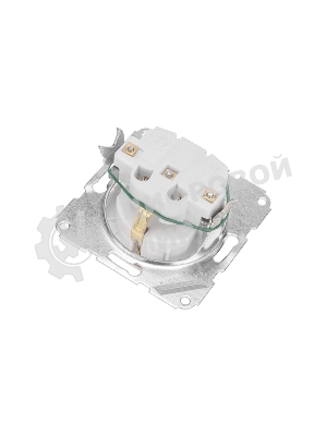 Розетка Kranz 1-ая с/з DEA с крышкой с/у 16А мех. белый