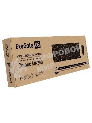 Комплект клавиатура+мышь ExeGate Professional Standard Combo MK200 беспроводной, USB, 1200 DPI, чёрный