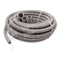 Труба гофрированная ПВХ d16мм с зондом сер. (20м) Рувинил 11601(20)